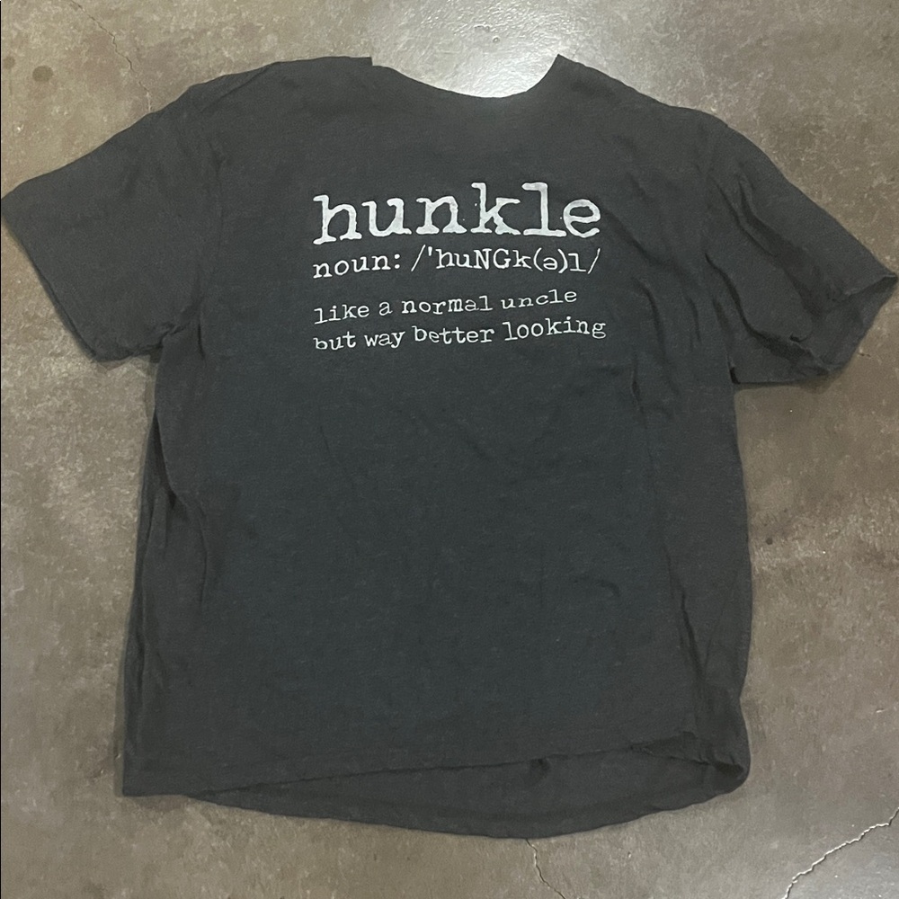 Crazy Dog T-Shirts Hunkle Graphic Tee - Black with White Print